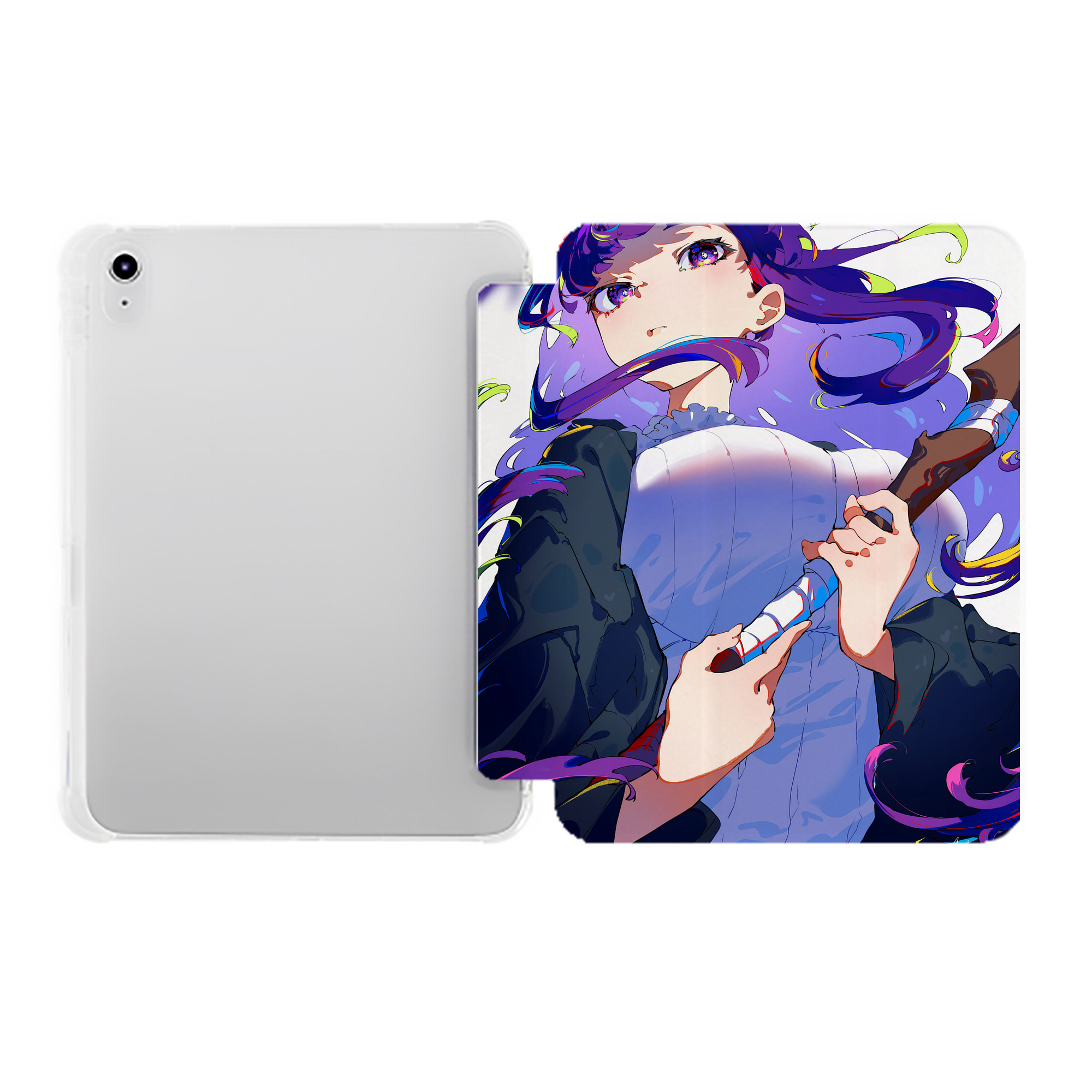 （画像用） 葬送のフリーレン Frieren IPad ケース ペン収納付き 三つ折りスタンド PUレザー×シリコン 対応機種9.5/10.5/10.9インチ
